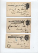 3 1900 New York City postal cards to Canada [SR.955]