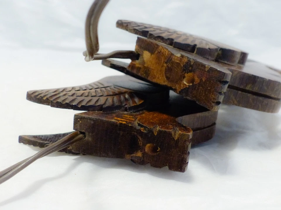 Par de apliques de pared de quimera gótica de madera tallada francesa vintage gárgoga #7 Foto 4 de 4