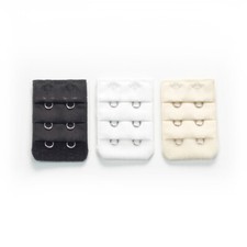 More of Me to Love Bra Extender 3-Pack - Black, White, Beige - 2/3/4-Hook
