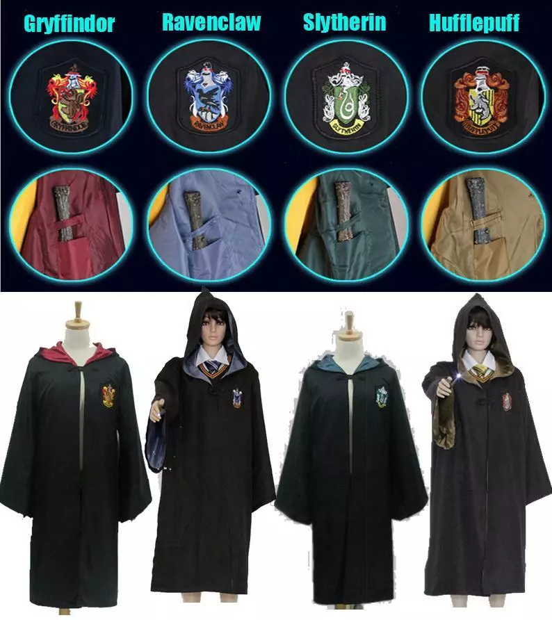 Unisex Student Slytherin Robe Uniform Coat Costume Adult