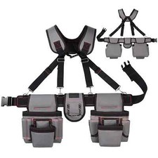 Tool Pouch Tool Belt with Suspenders Electric...