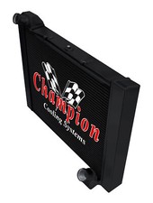 RR Champion 3 Row Black Finish Radiator for 1961 1962 Chevrolet Corvette V8 Eng