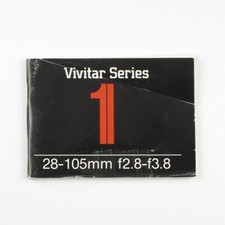Vivitar Series 1 - 28-105mm f/2.8-3.8 - Lens Manual - Instruction Booklet