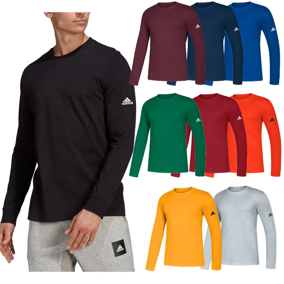 Adidas Men's Go To Performance Climalite Long Sleeve Active Tee Sport T-Shirt