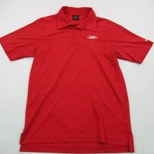 Oakley Polo Shirt Red Mens Medium Short Sleeve Performance Golf Lightweight