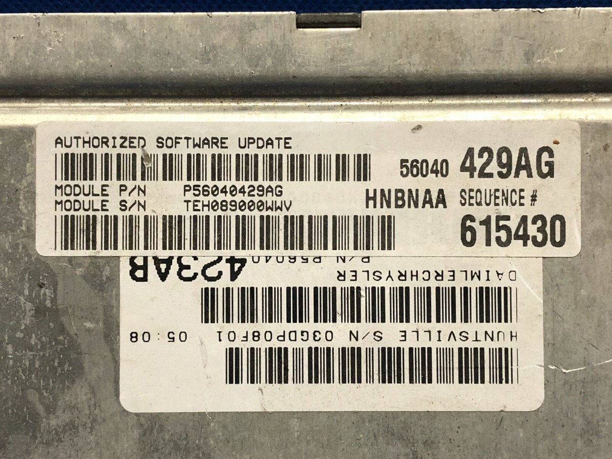 REFLASHED VIN NO SECURITY 00 DODGE DAKOTA AT 4.7 ECM ECU MODULE