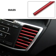 Car Air Conditioner Air Outlet Vent Grille Strip Interior Decoration Trim 10Pcs