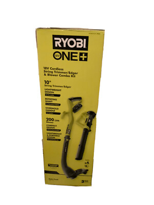 RYOBI 18V 10in. Cordless String Trimmer/Edger & Blower Combo Kit W/ Battery