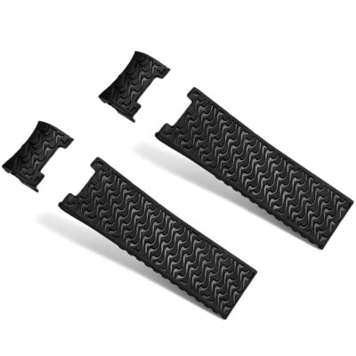 22mm Black Brown Replacement Waterproof Rubber Wrist WatchBand For Ulysse Nardin