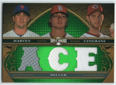 Matt Harvey Shelby Miller Tony Cingrani 2013 Topps Triple Threads Jerseys 06/18