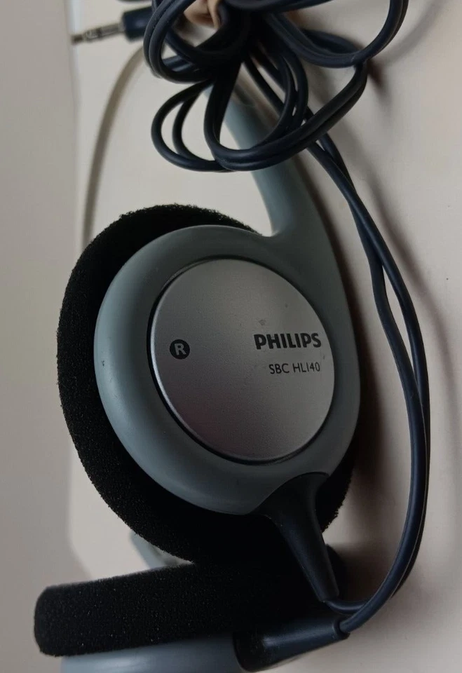 Auriculares Philips SBC HL 140 totalmente funcionales auriculares vintage usados Foto 3 de 4