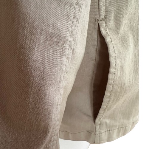 SIGRID OLSEN Signature Women’s Cotton Blend Blazer Jacket Size L Khaki - Picture 6 of 10