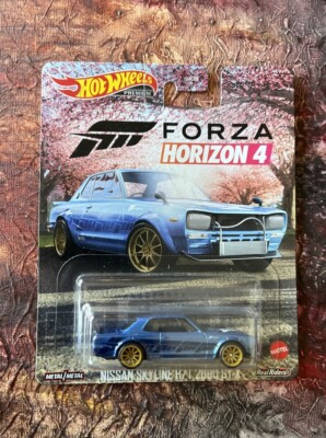 Hot Wheels Nissan Skyline H/T 2000GT-X FORZA Premium - Real Riders 1:64 Blue/Gld