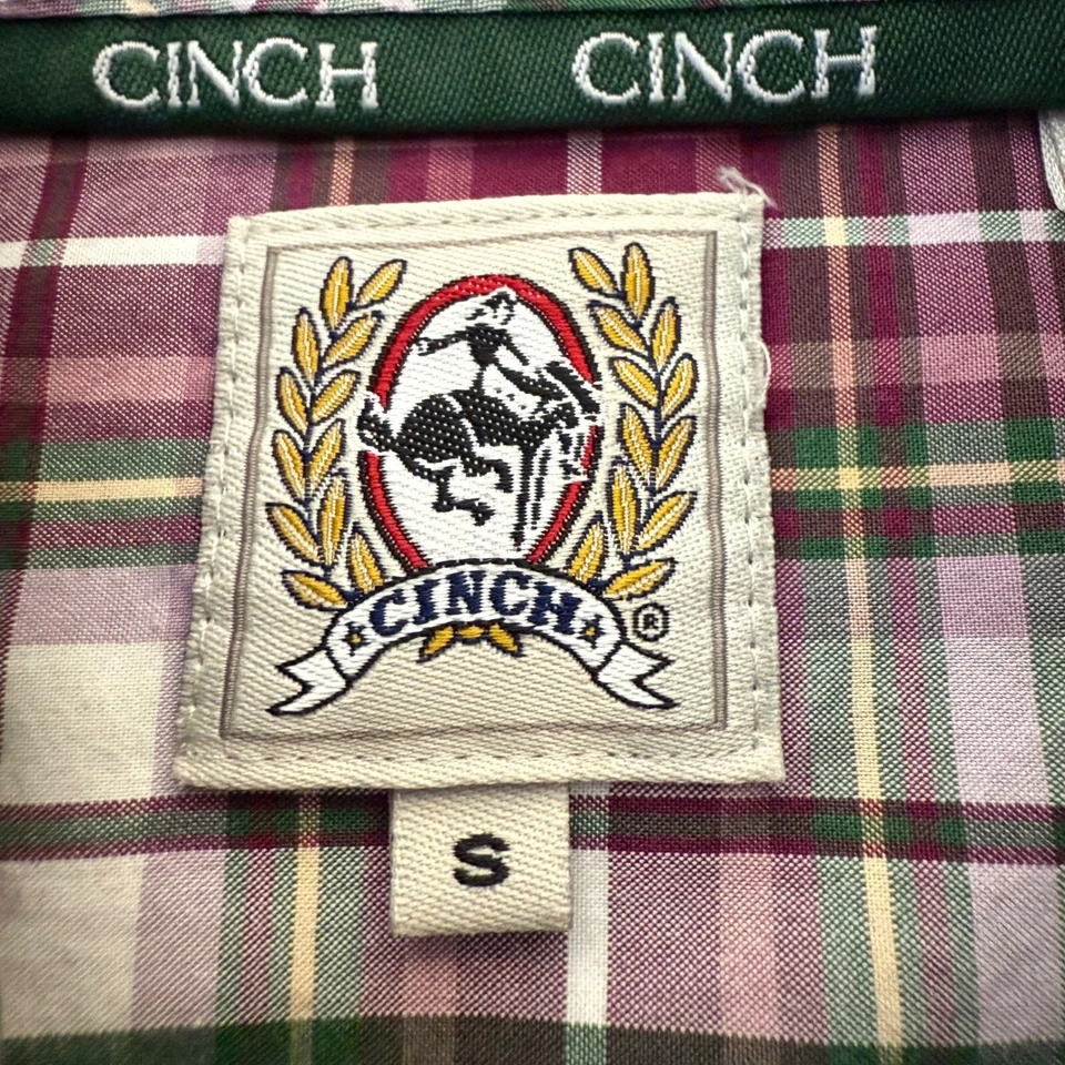 Camisa Cinch Western a Cuadros Para Hombres Pequeña Manga Larga Con Botones Vaquero Rodeo Foto 2 de 4