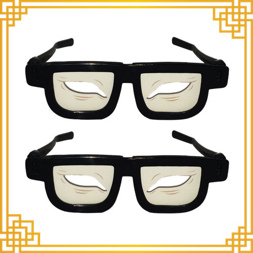 2 Almond Eye Glasses No Brows (Chop Suey Specs) Assembled in USA eBay