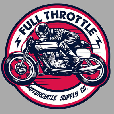 AUFKLEBER MOTORRAD MOTORRAD VOLLGAS STICKER CAFE RACER MC060