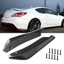 Rear Bumper Lip Diffuser Splitter Canards Gloss Black For Hyundai Genesis Coupe