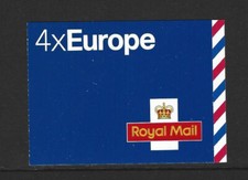GB 2004 4 x EUROPE NVI STAMP BOOKLET MI2 VAR BRIGHT FLUOR