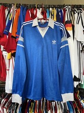 1980s 1990s ADIDAS VINTAGE TEMPLATE FOOTBAL SHIRT SOCCER JERSEY LONG SLEEVE sz L