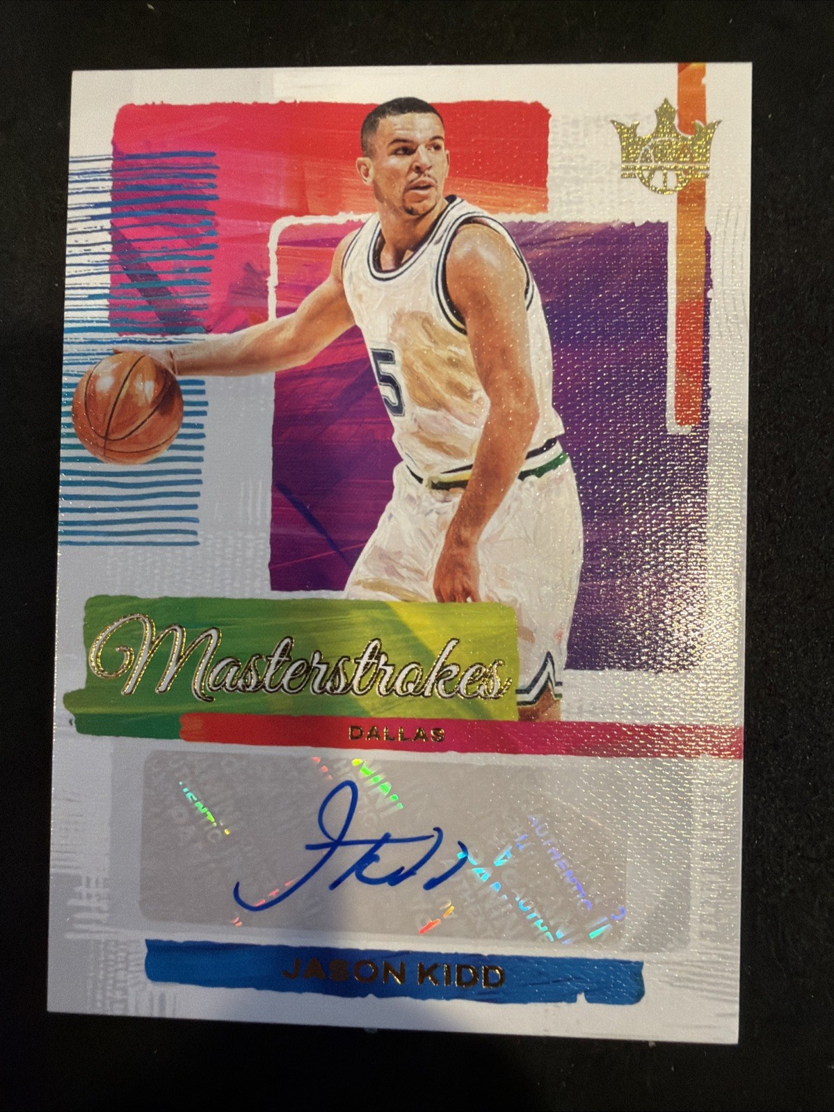 2025-26 Panini Court Kings Masterstrokes Amber Auto /35 Jason Kidd