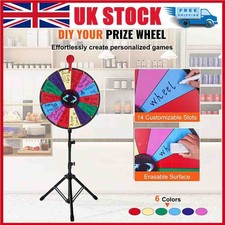 14 Slots Colours Prize Game Wheel Dry Erase Spinning Tabletop Spin The Fortune