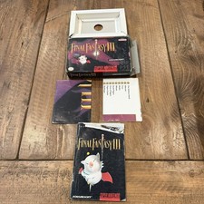 Final Fantasy III 3 Super Nintendo SNES Original Box, Manuals & Poster Only