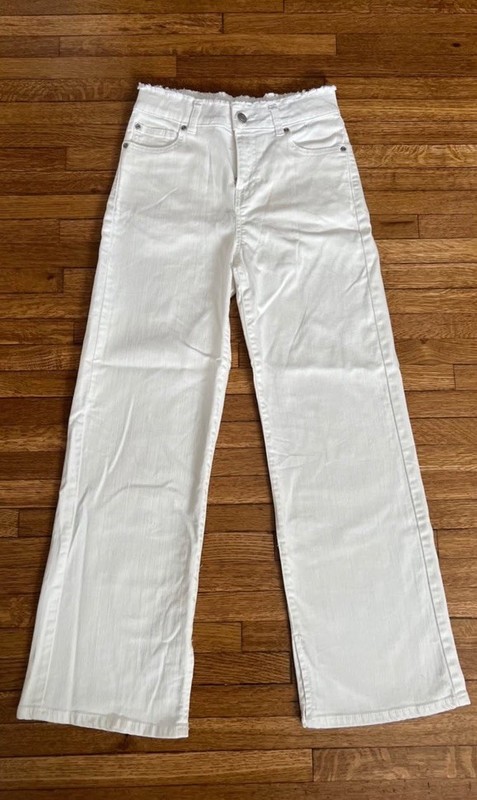 Girls Size 12 White Evsie High Rise Jeans Wide Leg Maurices