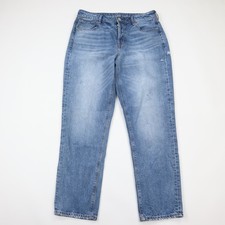 American Eagle Tomgirl Jeans Womens 10 Regular Straight Blue Denim 100 Cotton
