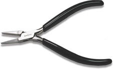 Flat Nose Pliers   Extra Fine Tips   4.5 Inches 114Mm   PVC Gri