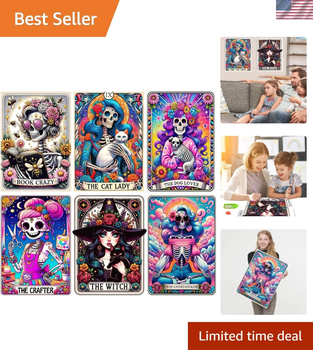 VAIIEYO Kit De Arte De Diamantes 5D Para Adultos, Mariposa, Kit De Pintura De Diamantes De Imitación De Animales, Arte Redondo De Diamantes De Imitación De Cristal De Taladro Completo Para