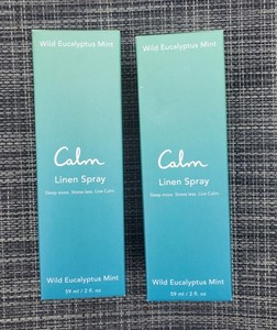CALM MIST AROMATHERAPY LINEN SPRAYS WILD EUCALYPTUS MINT-LOT OF 2--NEW!!