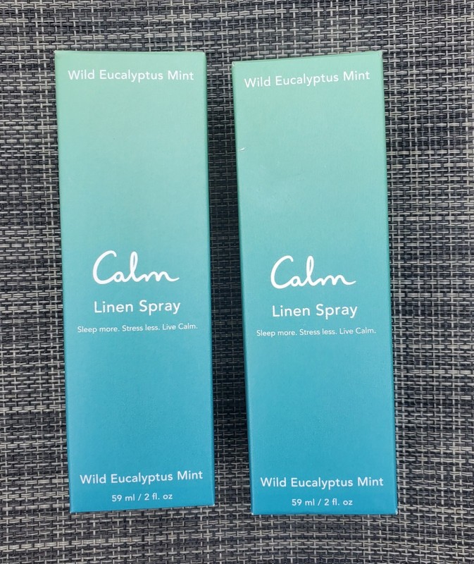 CALM MIST AROMATHERAPY LINEN SPRAYS WILD EUCALYPTUS MINT-LOT OF 2--NEW!!