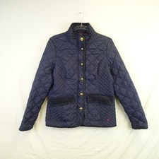 Joules Moredale Jacket Size 14 Navy Blue Quilted Coat Classic Country