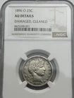 1896-O Barber Quarter, NGC AU- Details, New Orleans  Mint
