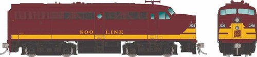 Rapido 37056 HO Alco FA1 - Standard DC Soo Line #2221A (granate, dorado) | Condition: New