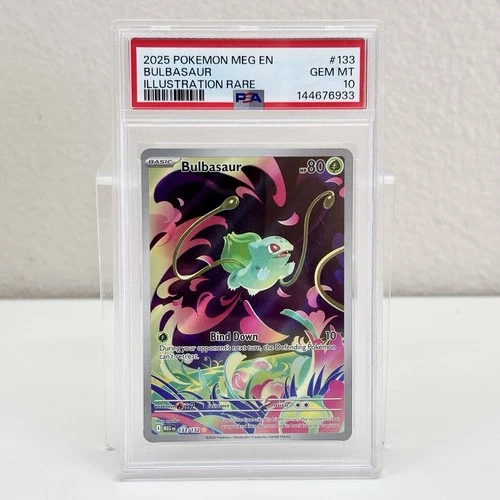 2025 Bulbasaur 133/132 Mega Evolution Illustration Rare Pokemon Card PSA 10