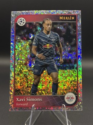 Xavi Simons Red Speckle #75 Topps Merlin UCL 2025 RB Leipzig Soccer Club