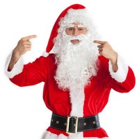 Weihnachtsmann Set Bart PerüCke Augenbrauen Verkleidung Nikolaus Weihnachten