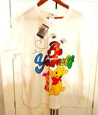 NWT Disney Winnie The Pooh White Short Sleeve Graphic Print T Shirt Size M