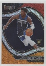 2020 Panini Select Courtside Red White Orange Shimmer Prizm Anthony Edwards 0wc9