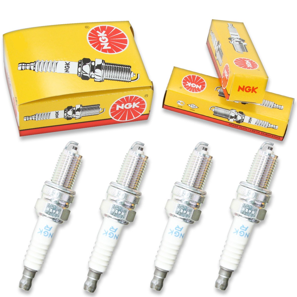 4pcs for Nissan   NSF 6A2 NGK Standard Spark Plugs 4-Stroke 6 HP Kit Set uo