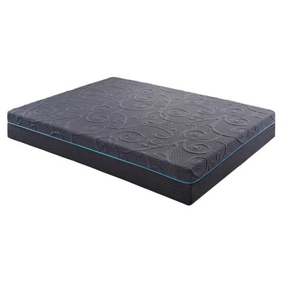Lexicon Homelegance Bedding 11'' Fabric EK Gel Memory Hybrid Mattress in Gray