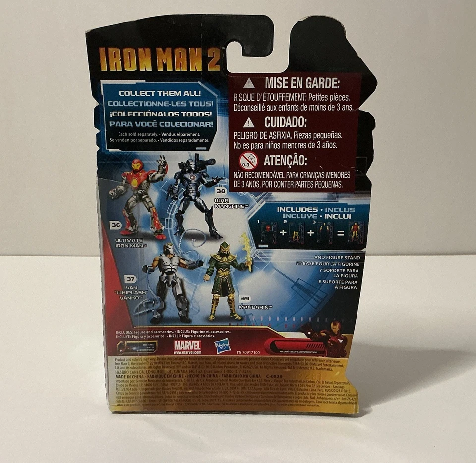 Figura de acción Hasbro Marvel Iron Man 2 War Machine #38 Foto 2 de 4