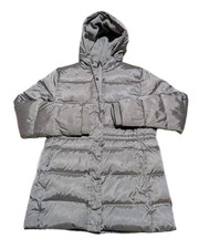 Eddie Bauer Kids 14 L Superior Down Parka Hooded Sz Large Gray Puffer Jacket