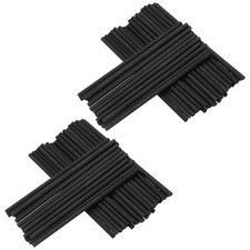100Pcs Wooden Dowel Rods, 1/5" x 5.9" Unfinished Craft Rod Sticks,Black