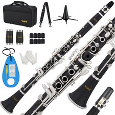 Bb Clarinet For Beginners Students B Flat Clarinet 17 Keys Clarinets with Cas...