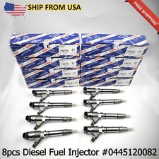 8x Bosch Fuel Injector For GMC LMM Duramax 07-10 6.6L 0445120082 0986435520 NEW