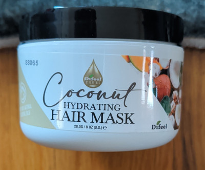 Difeel Essentials Coconut Hydrating Hair Mask 8 oz Coconut Oil Shea Butter
