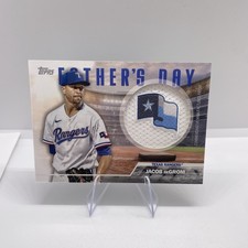 Topps Series 2 Father's Day Patch #FD-JD Jacob deGrom Rangers 2023 Baseball