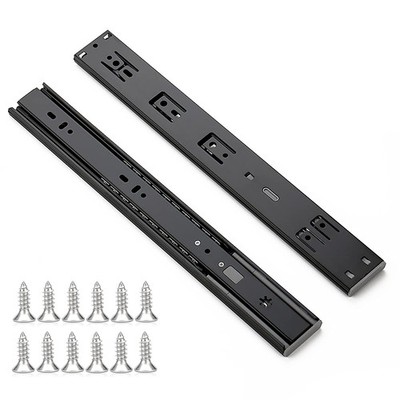 Ravinte 14 Inch Soft Close Drawer Slides 1 Pairs 2 Pack Black Full Extension ...